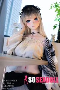 160cm 5ft3 TPE Anime Plump Boobs Thick Hips Golden Sex Doll #Y013 Head
