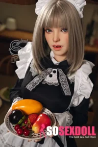 161cm 5ft3 Silicone Elegant Maid Costume Sex Dolls E Cup