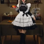161cm 5ft3 Silicone Elegant Maid Costume Sex Dolls E Cup