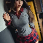 161cm 5ft3 Silicone Seductive Desk Scene Sex Dolls C Cup