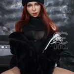 163cm 5ft4 Silicone Slim Red Hair Beauty Sex Dolls C Cup