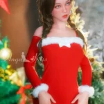164cm 5ft4 Festive Holiday Outfit Sex Dolls Red Winter Lingerie Sex Dolls