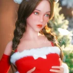 164cm 5ft4 Festive Holiday Outfit Sex Dolls Red Winter Lingerie Sex Dolls