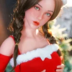 164cm 5ft4 Festive Holiday Outfit Sex Dolls Red Winter Lingerie Sex Dolls