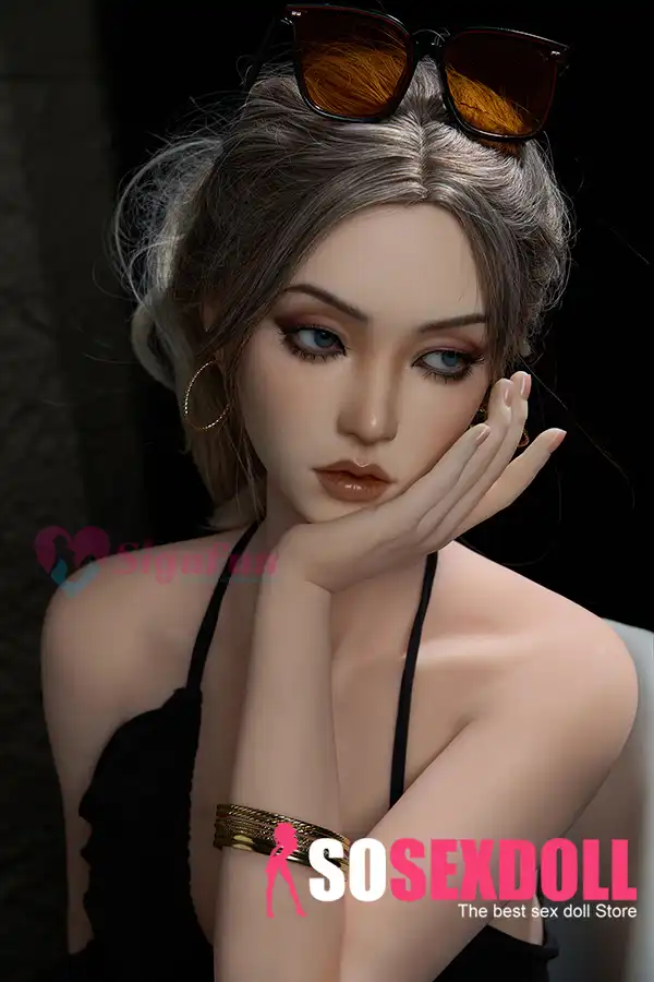 164cm 5ft4 Silicone Big Breast Chubby Hips Brunette Sex Doll #SG6 Head in Stock (US Only)