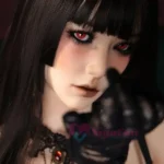 164cm 5ft4 Silicone Full Figured Red Eyes Black Hair Sex Doll #SG6-02 Head in Stock (US Only)