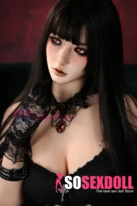 164cm 5ft4 Silicone Full Figured Red Eyes Black Hair Sex Doll #SG6-02 Head in Stock (US Only)
