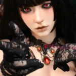 164cm 5ft4 Silicone Full Figured Red Eyes Black Hair Sex Doll #SG6-02 Head in Stock (US Only)