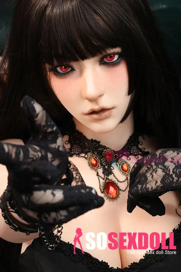 164cm 5ft4 Silicone Full Figured Red Eyes Black Hair Sex Doll #SG6-02 Head in Stock (US Only)