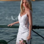 165cm 5ft4 Bridal Gown Style Sex Dolls Elegant White Dress Sex Dolls