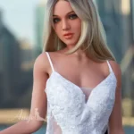 165cm 5ft4 Bridal Gown Style Sex Dolls Elegant White Dress Sex Dolls