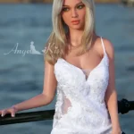 165cm 5ft4 Bridal Gown Style Sex Dolls Elegant White Dress Sex Dolls