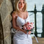 165cm 5ft4 Bridal Gown Style Sex Dolls Elegant White Dress Sex Dolls