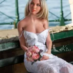 165cm 5ft4 Bridal Gown Style Sex Dolls Elegant White Dress Sex Dolls
