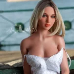 165cm 5ft4 Bridal Gown Style Sex Dolls Elegant White Dress Sex Dolls