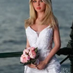 165cm 5ft4 Bridal Gown Style Sex Dolls Elegant White Dress Sex Dolls