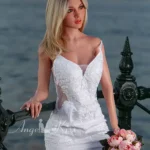 165cm 5ft4 Bridal Gown Style Sex Dolls Elegant White Dress Sex Dolls