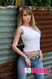 165cm 5ft4 Simple White Top Sex Dolls Urban Fashion Sex Dolls