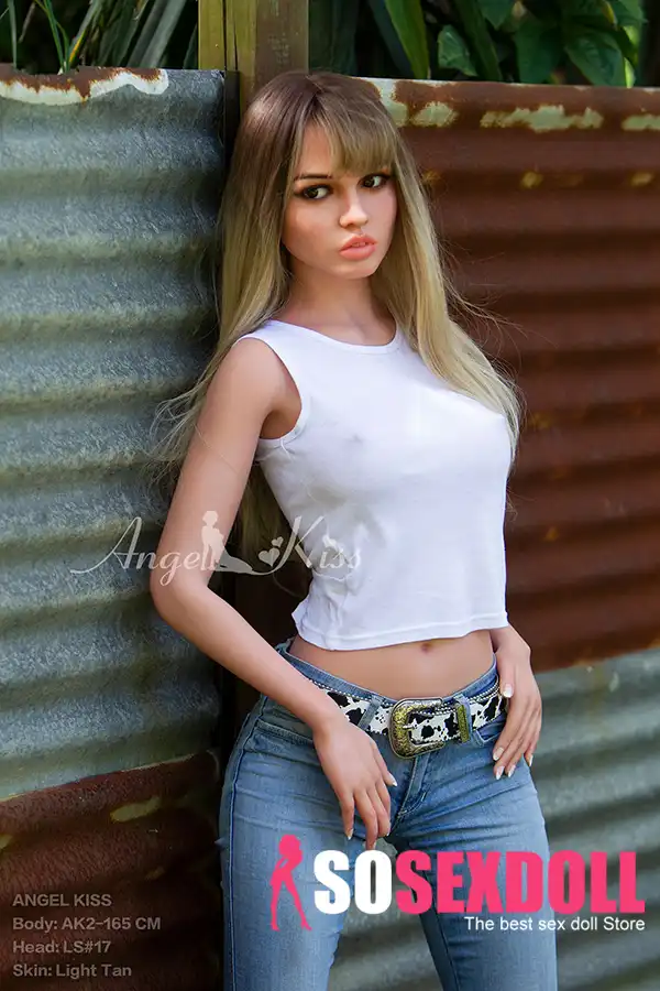 165cm 5ft4 Simple White Top Sex Dolls Urban Fashion Sex Dolls