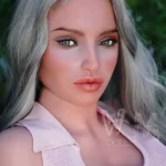 166cm 5ft2 Silicone C Cup Figure Sliver Hair Sex Doll #SS182 Head