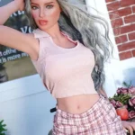 166cm 5ft2 Silicone C Cup Figure Sliver Hair Sex Doll #SS182 Head