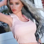 166cm 5ft2 Silicone C Cup Figure Sliver Hair Sex Doll #SS182 Head