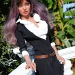 166cm 5ft5 Silicone Ample Bust Juicy Butt Purple Hair Sex Doll #SS196 Head