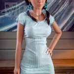 166cm 5ft5 TPE C Cup Bust Slender Black Hair Sex Doll #266 Head