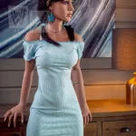 166cm 5ft5 TPE C Cup Bust Slender Black Hair Sex Doll #266 Head