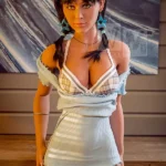 166cm 5ft5 TPE C Cup Bust Slender Black Hair Sex Doll #266 Head