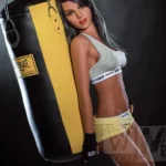 166cm 5ft5 TPE Sport Girl Athletic Body Raven Hair Sex Doll#266 Head