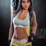 166cm 5ft5 TPE Sport Girl Athletic Body Raven Hair Sex Doll#266 Head