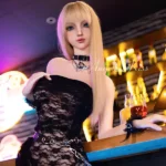 175cm 5ft7 Blonde Glam Party Sex Dolls Elegant Black Lingerie Sex Dolls