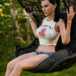 175cm 5ft7 Crop Top Outdoor Sex Dolls Denim Shorts Summer Sex Dolls