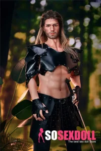 Silicone Muscular Bold Outdoor Forest Warrior Sex Doll