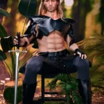 Silicone Muscular Bold Outdoor Forest Warrior Sex Doll