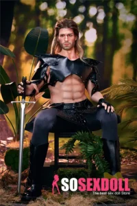 Silicone Muscular Bold Outdoor Forest Warrior Sex Doll