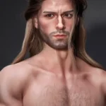 Silicone Muscular Bold Outdoor Forest Warrior Sex Doll