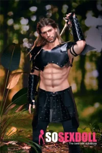 Silicone Muscular Bold Outdoor Forest Warrior Sex Doll