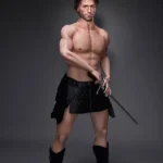 Silicone Muscular Bold Outdoor Forest Warrior Sex Doll