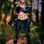 Silicone Muscular Bold Outdoor Forest Warrior Sex Doll