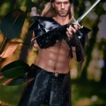 Silicone Muscular Bold Outdoor Forest Warrior Sex Doll