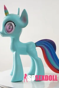 46cm 1ft5 Silicone Light Blue Castle Horse Pony Sex Doll
