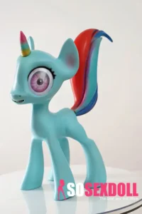 46cm 1ft5 Silicone Light Blue Castle Horse Pony Sex Doll