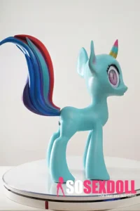 46cm 1ft5 Silicone Light Blue Castle Horse Pony Sex Doll