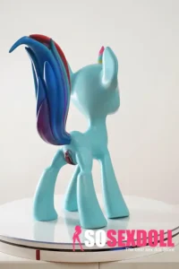 46cm 1ft5 Silicone Light Blue Castle Horse Pony Sex Doll