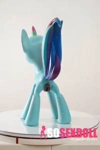 46cm 1ft5 Silicone Light Blue Castle Horse Pony Sex Doll