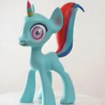 46cm 1ft5 Silicone Light Blue Castle Horse Pony Sex Doll