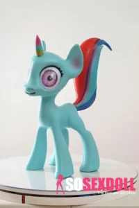 46cm 1ft5 Silicone Light Blue Castle Horse Pony Sex Doll