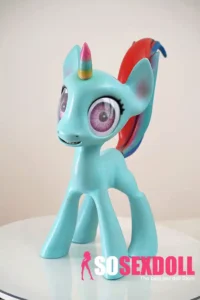 46cm 1ft5 Silicone Light Blue Castle Horse Pony Sex Doll
